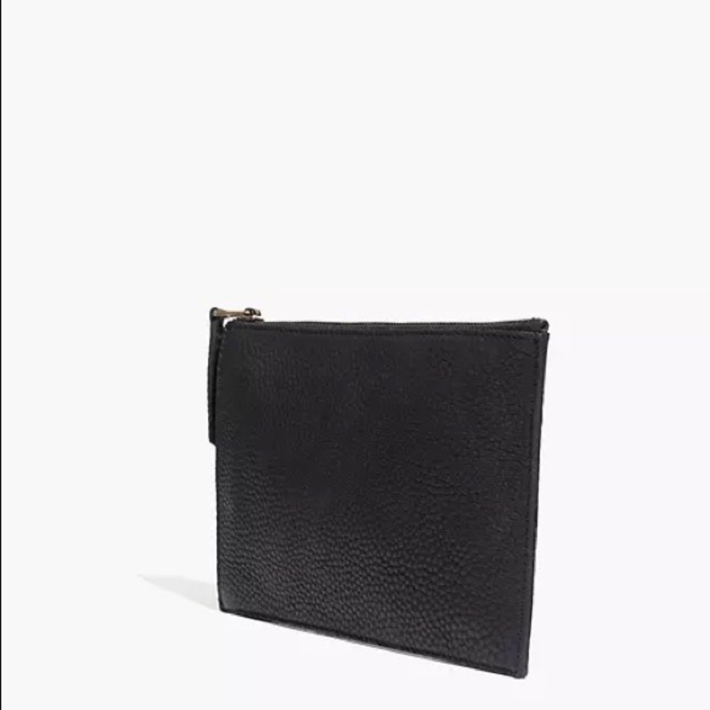 NWT Madewell textured leather pouch clutch